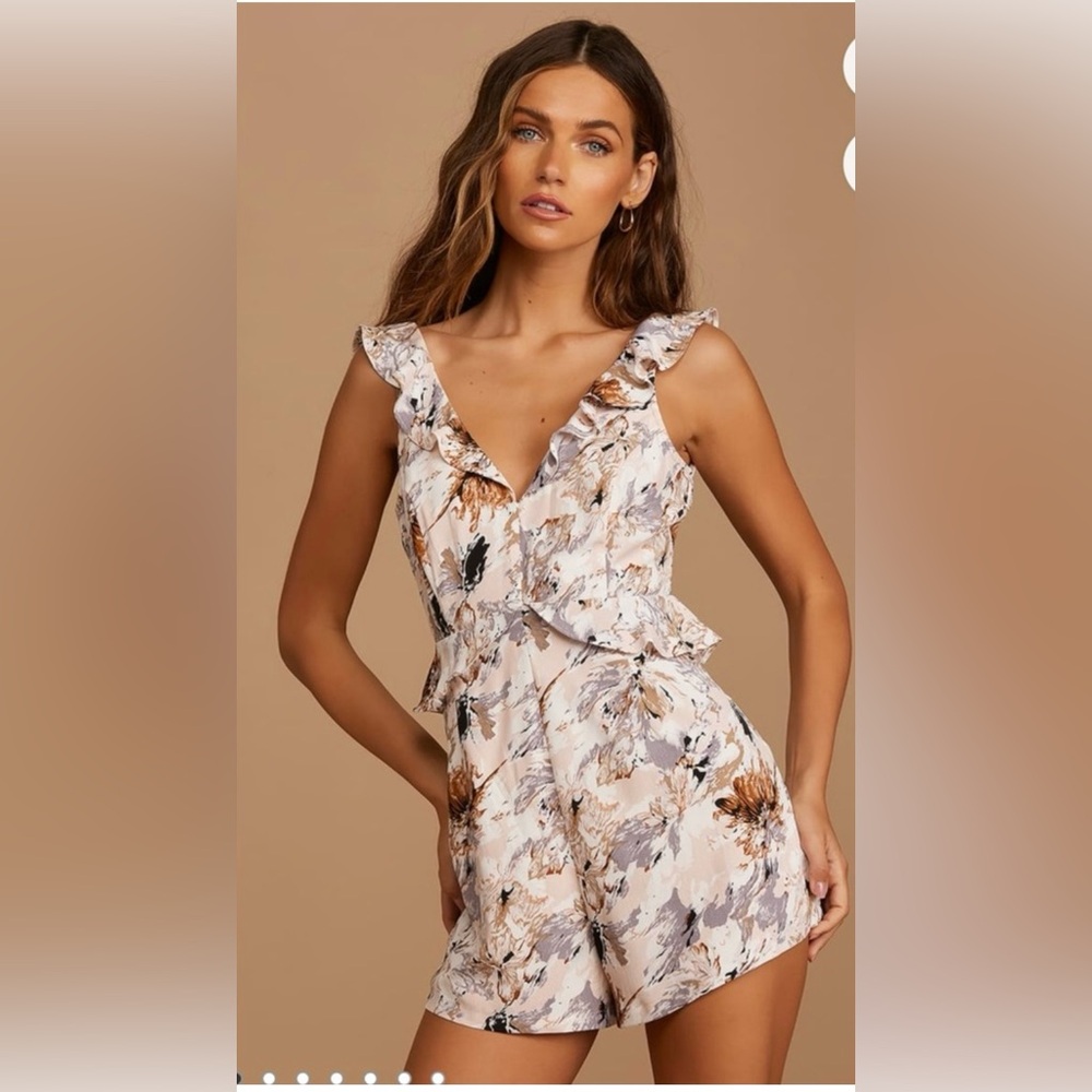 Lulu's Blush and Floral Romper